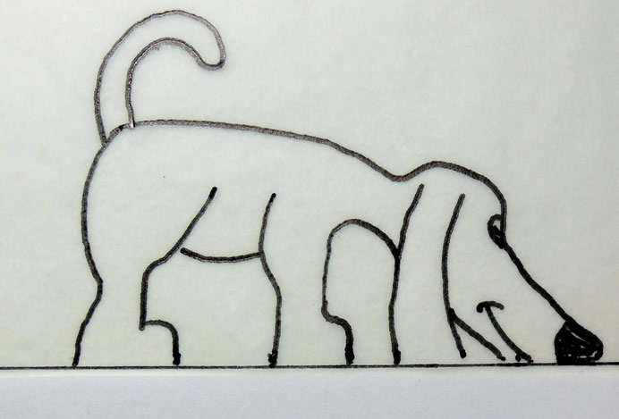 dog wood carving pattern
